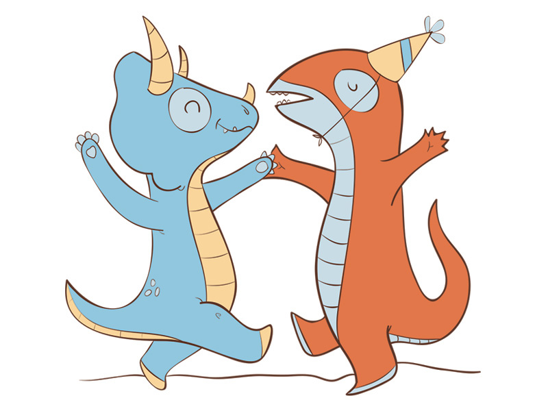 Dancing Dinos By Zara Gonzalez Hoang On Dribbble