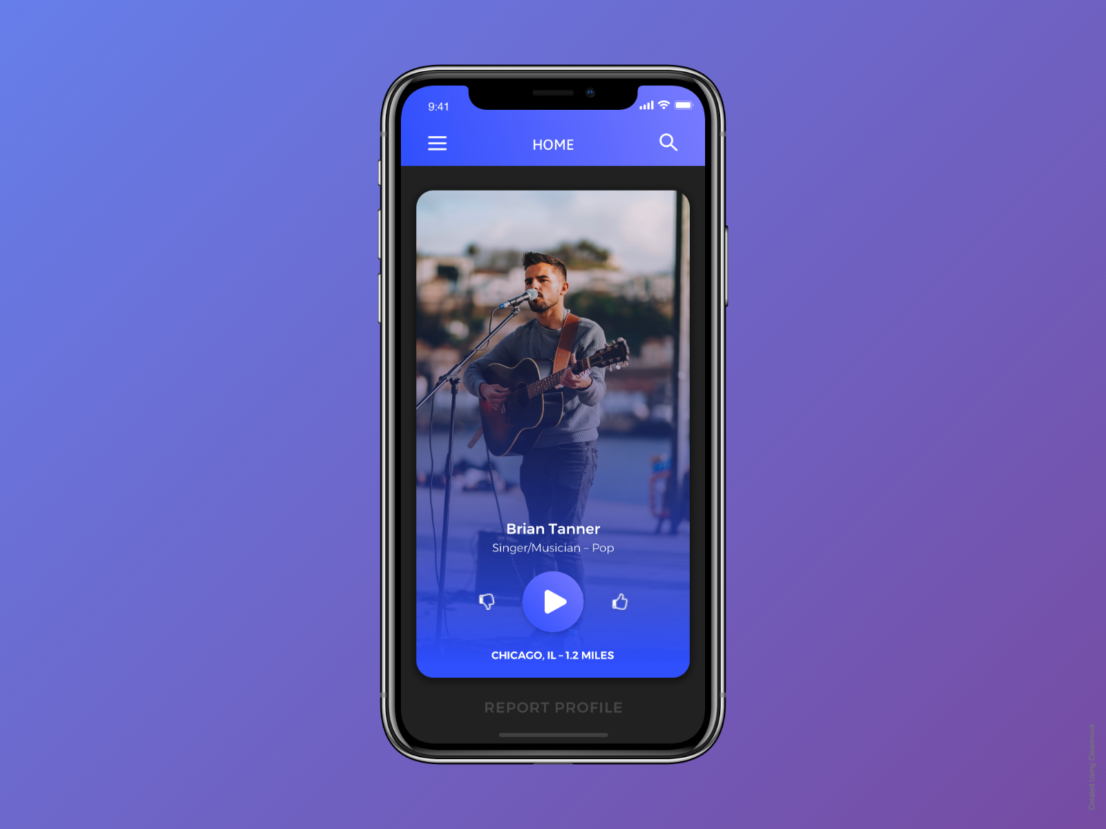 Harmony Profile UI | Collaboration and Networking for Musicians