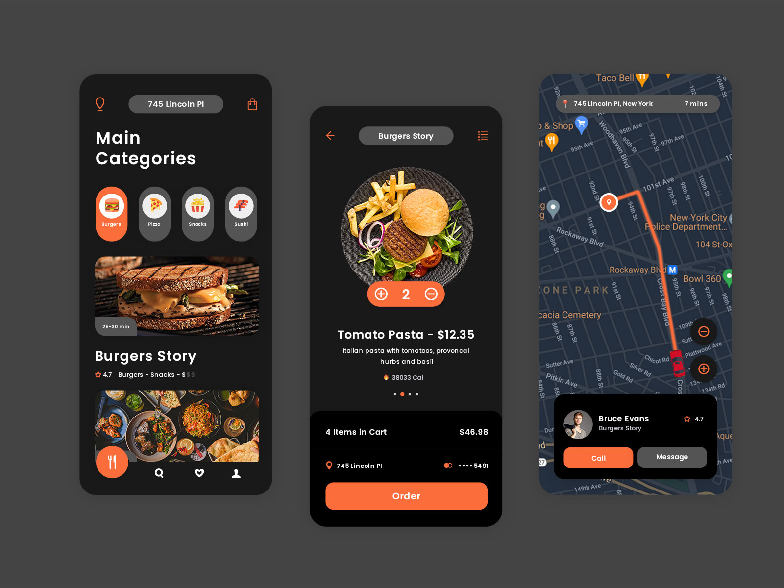 Food Delivery Mobile App Dark Version By Prakash On Dribbble