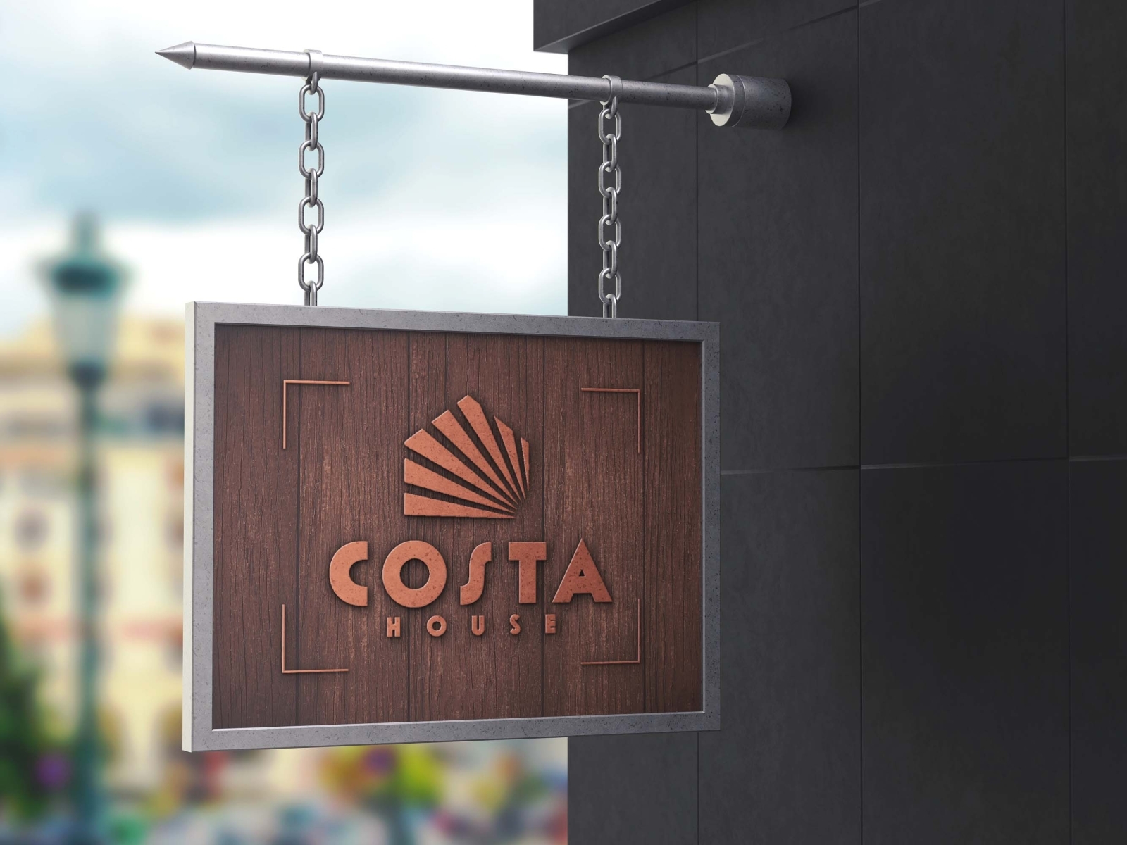 Free Hanging Wall Business Logo Mockup By Anuj Kumar On Dribbble