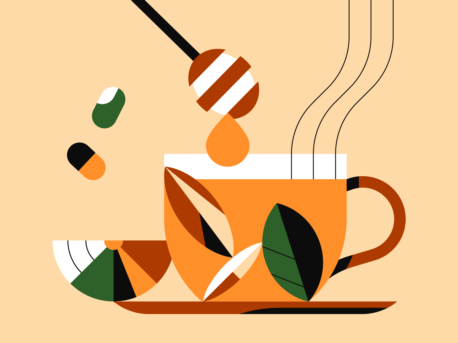 Honey Lemon Jasmine Tea By Tristan Kromopawiro On Dribbble