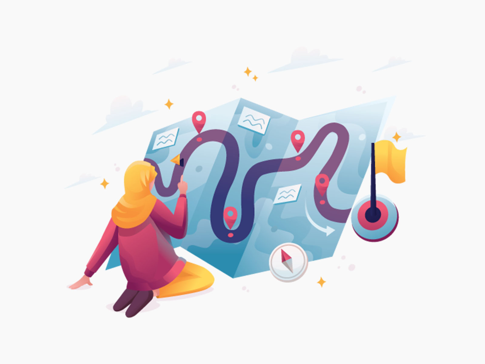 Roadmapping Illustration By Pixel True On Dribbble