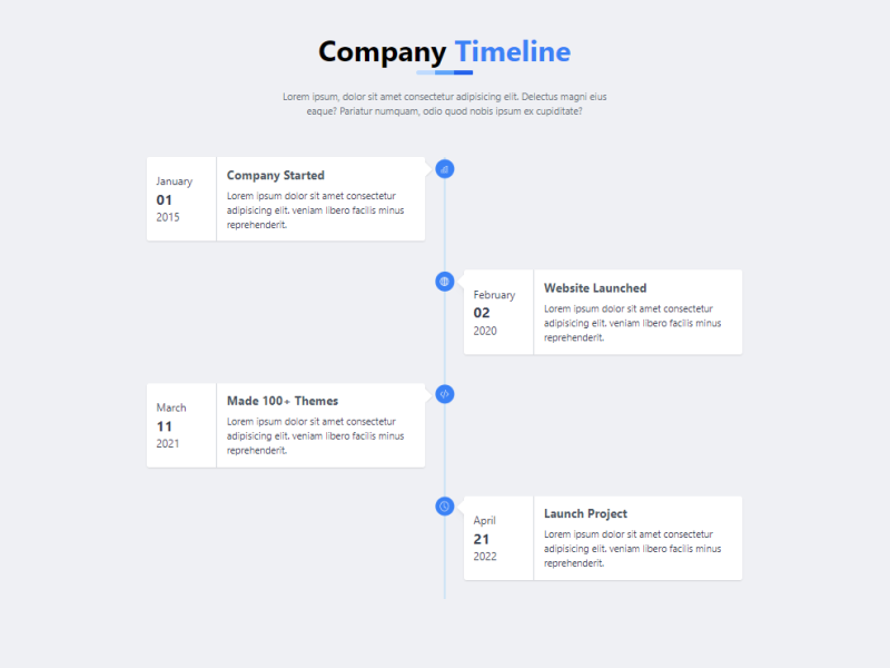 Tailwind Css Timeline By Yujesh K C On Dribbble