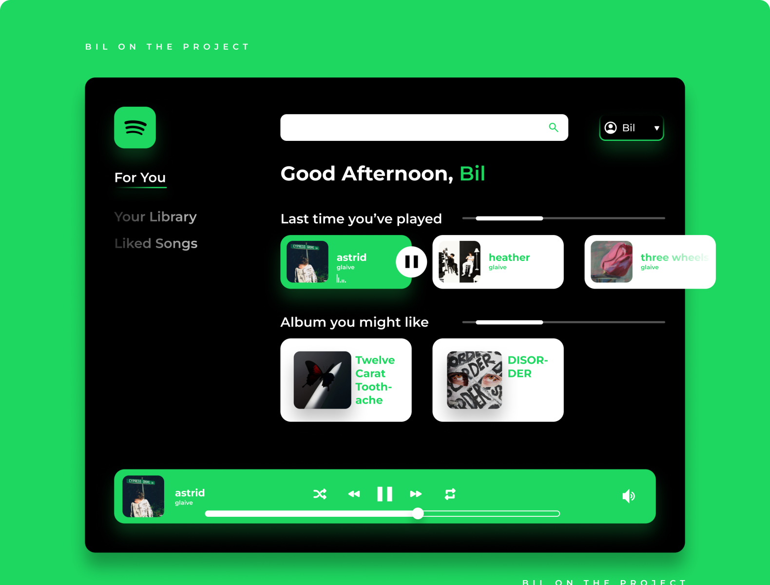 Spotify Web User Interface Redesign By Muhammad Nabil On Dribbble