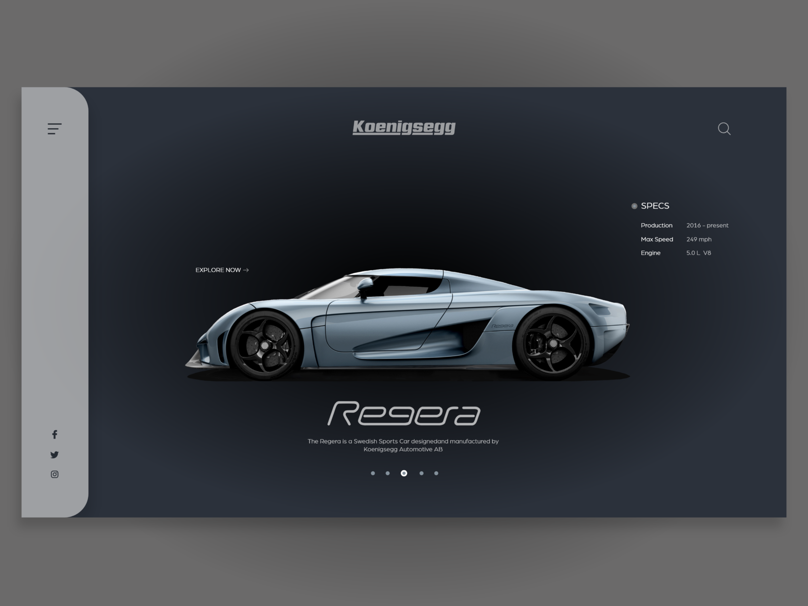 Koenigsegg Car Website Landing Page UI Concept By Emran Aziz On Dribbble