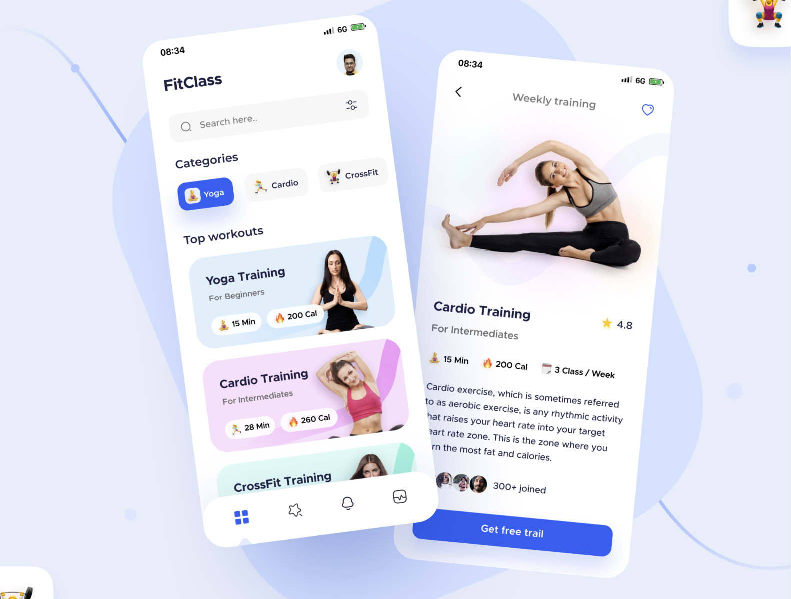 FitClass App UI Design By Abhishek Saha On Dribbble