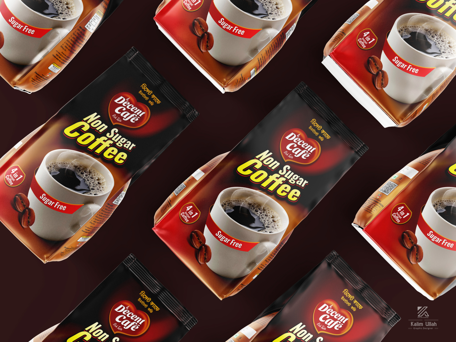 Non Sugar Coffee Black Pouch Design By M Kalim On Dribbble