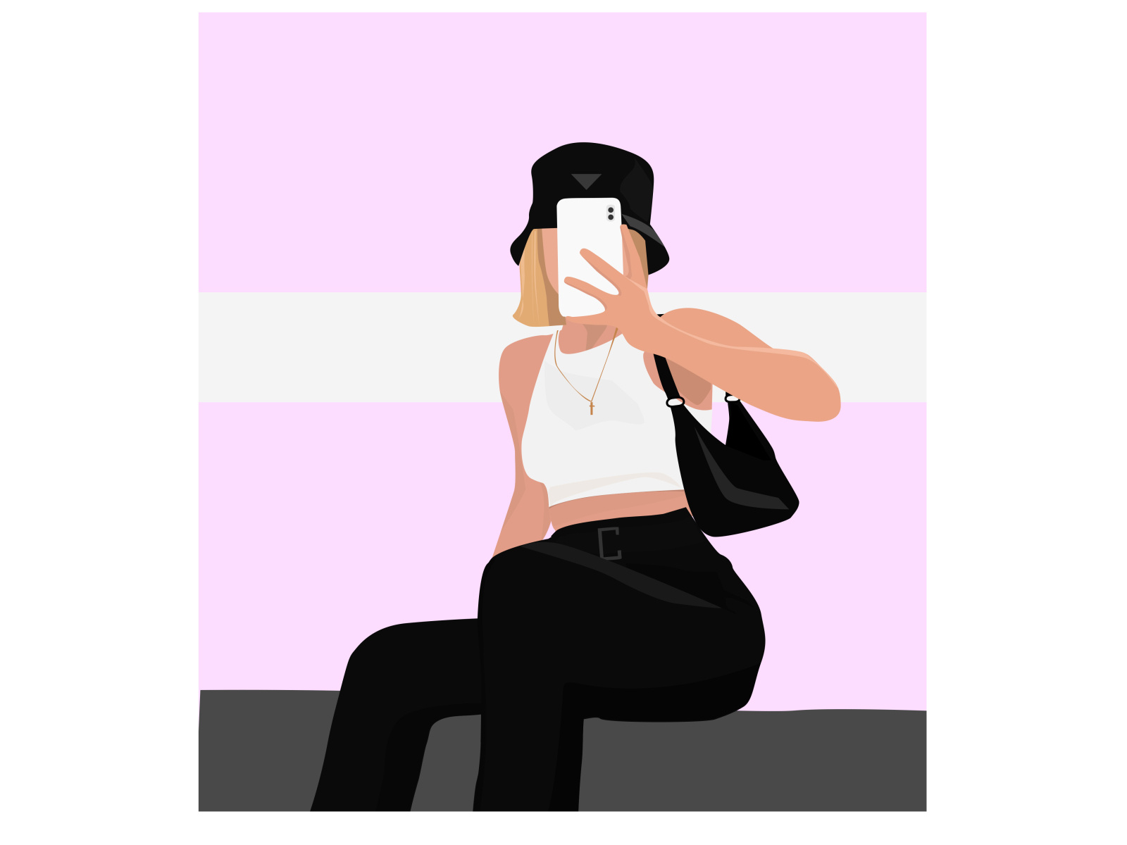 Flat Illustration Girl By Katya Krochak On Dribbble