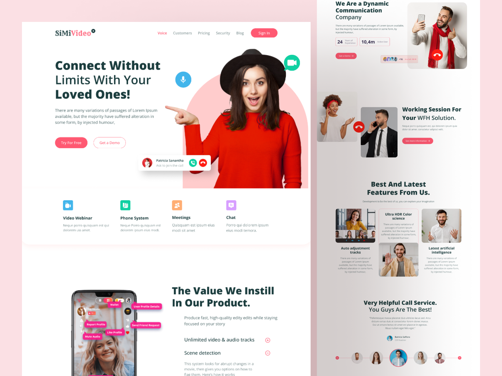 Video Calling Landing Page Design By Shaharia Hossen On Dribbble