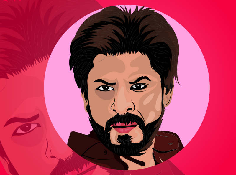 ShahRukh Khan Illustration Design By Tanvir Hasan Shuvo On Dribbble