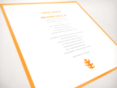 Mark Courtney Wedding Invitation By Michelle D Avella On Dribbble