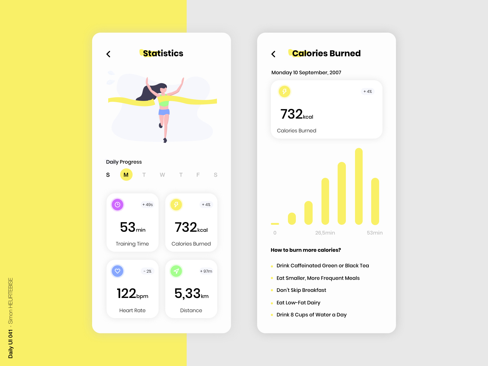 Daily UI 041 Workout Tracker By Simon Heurtebise On Dribbble