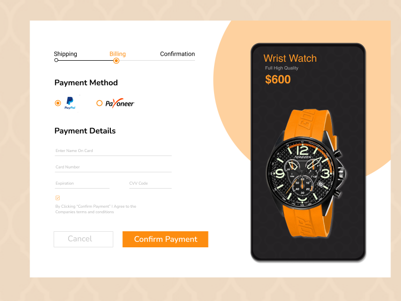 Payment Check Out Ui By Rana Ahmad Nawaz On Dribbble