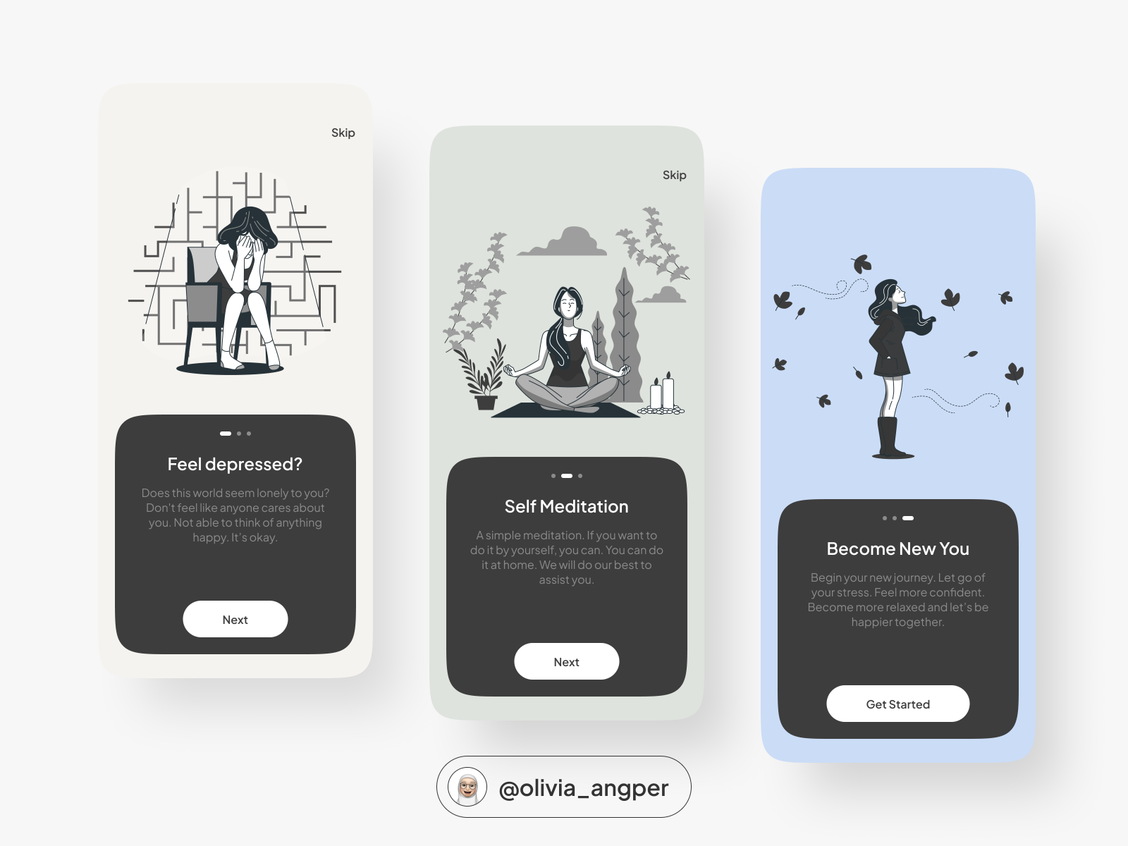 Onboarding For Mental Health App By Olivia Permatasari On Dribbble