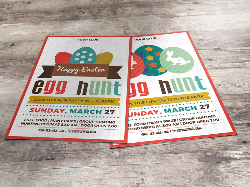 Easter Egg Hunt Party Invitation Flyer By S M Mahmudur Rahman On Dribbble