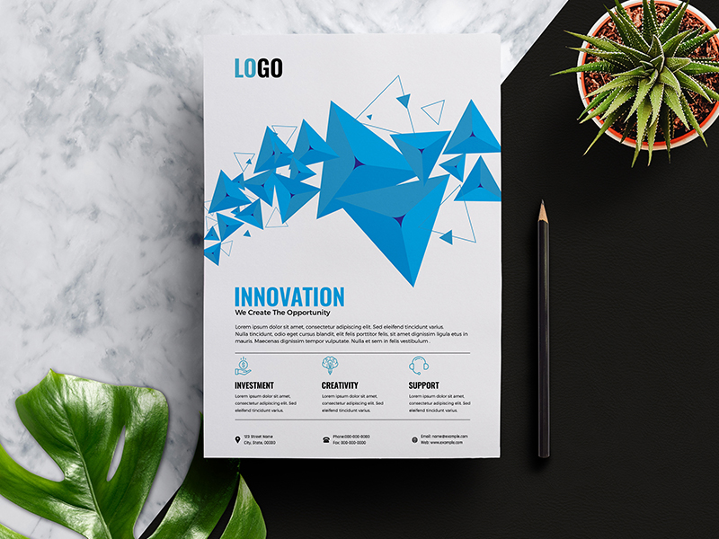 Abstract Business Flyer By S M Mahmudur Rahman On Dribbble