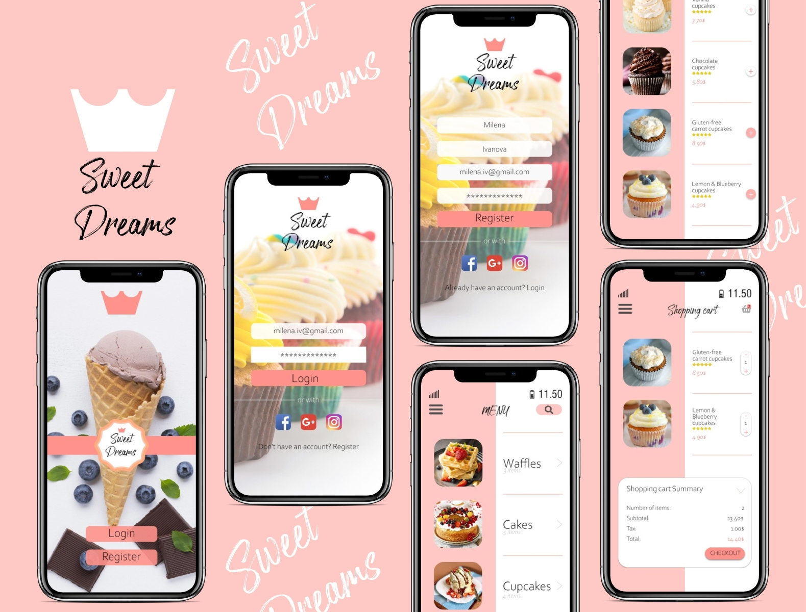 Sweet Dreams Dessert App By Tatyana Gocheva On Dribbble