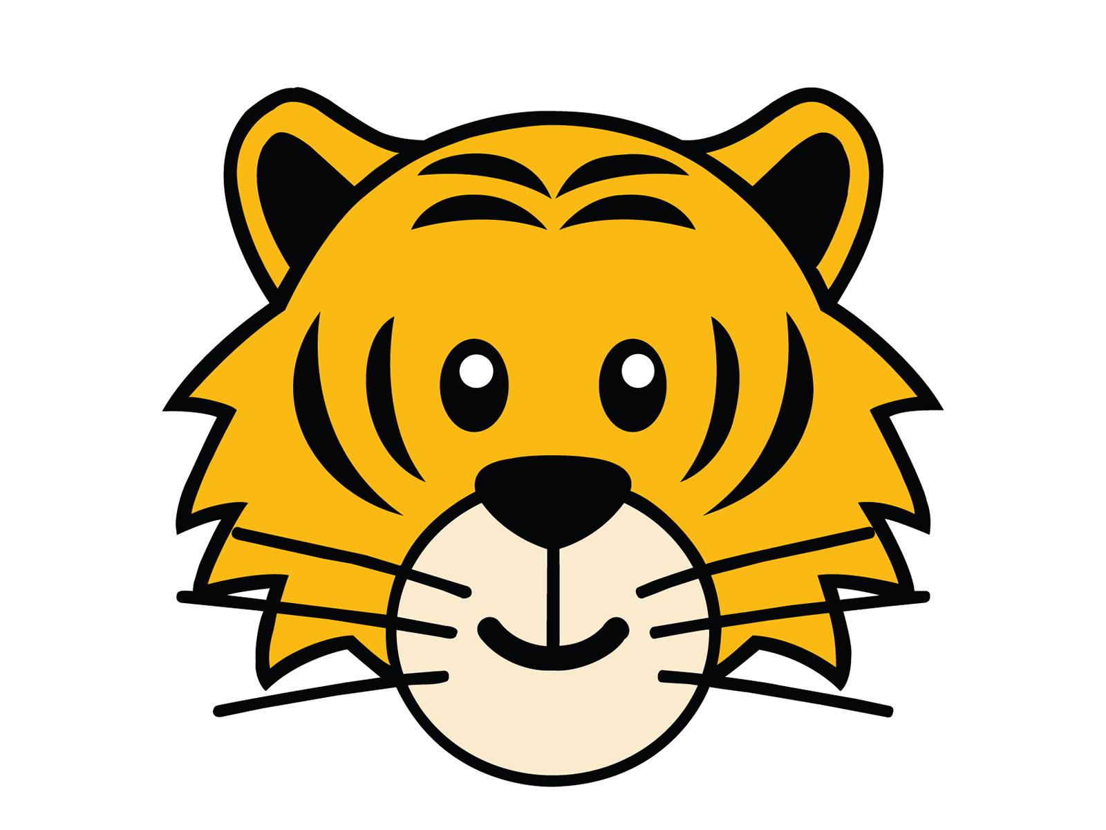 Мордочка тигра для аппликации