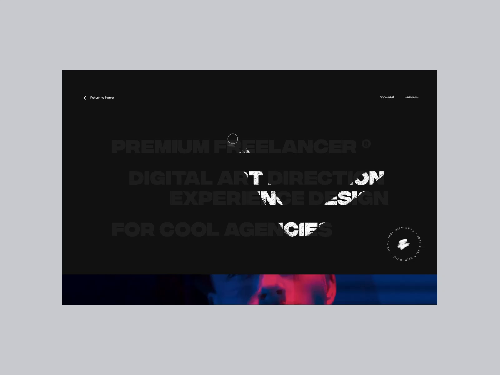 Portfolio '19 – About page