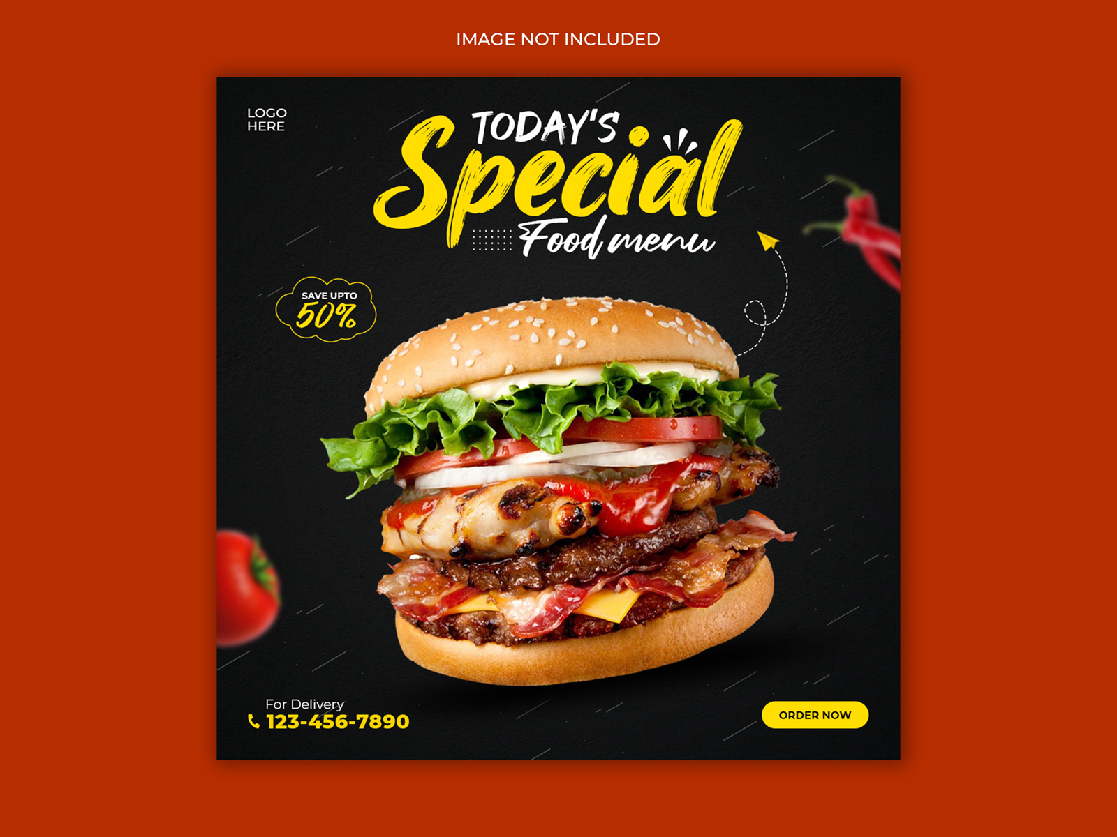 Delicious Burger Social Media Post Template By Abdul Studio On Dribbble