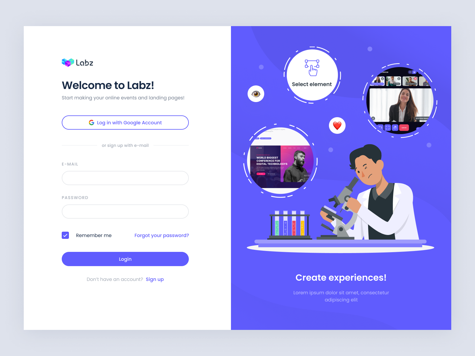 Log In Page The Labz By Weronika Borkowska On Dribbble