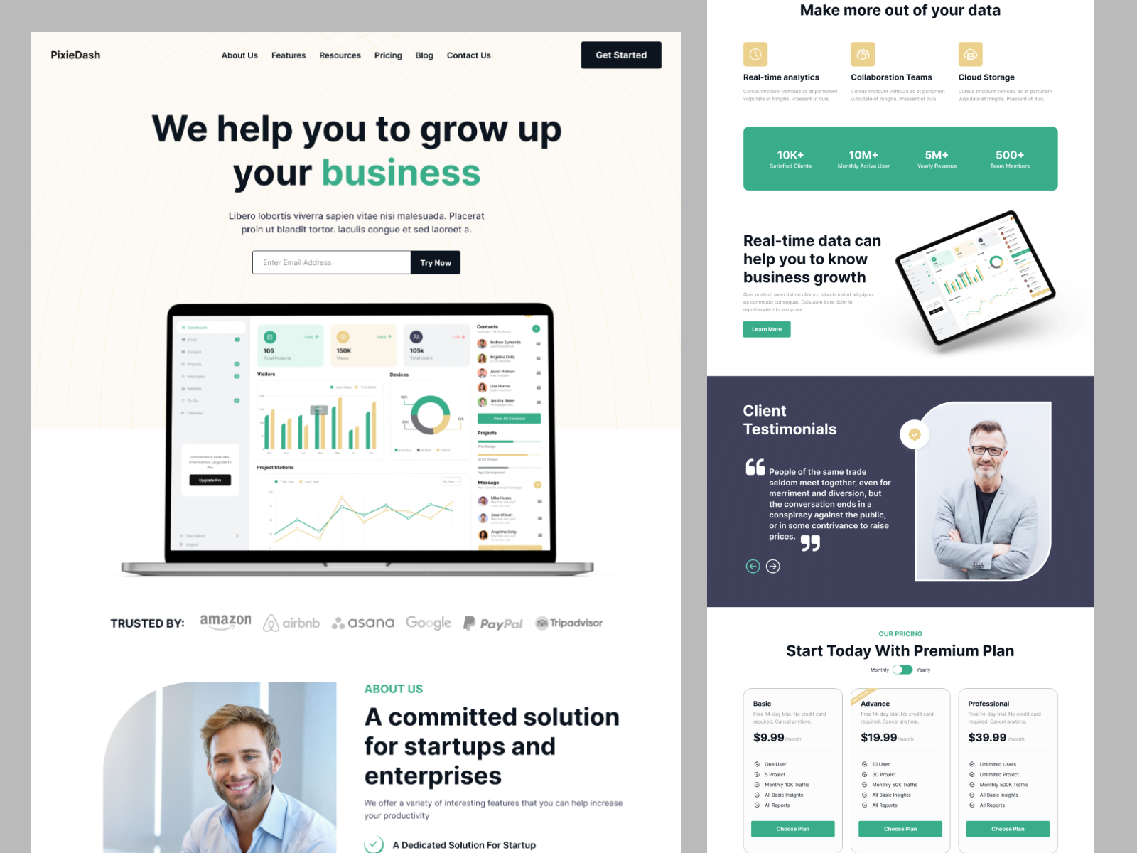 Saas Landing Page Design By Imran Hossain On Dribbble