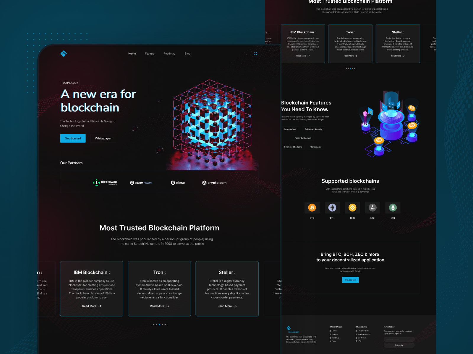 Blockchain Technology Landing Page By Alamin Hasan For ITO Team On Dribbble