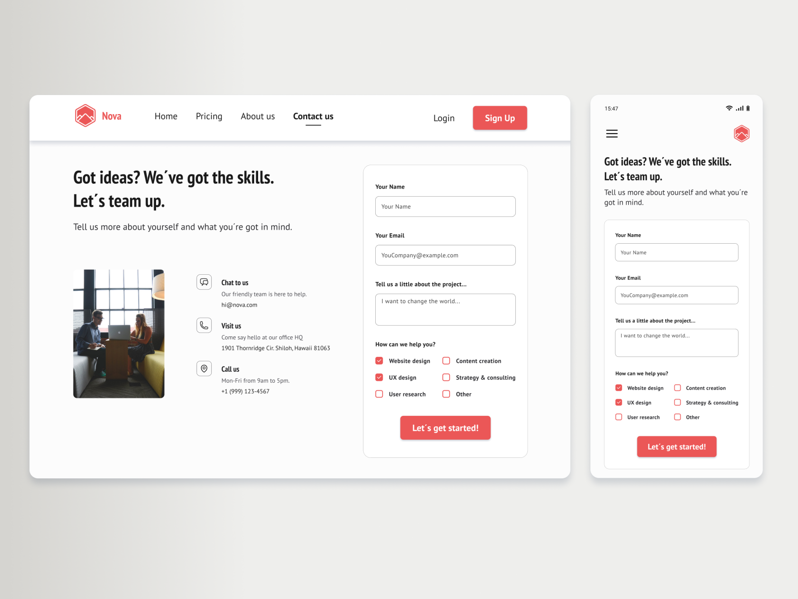 Contact Us By Lucas Bracamonte Ux Ui Designer On Dribbble