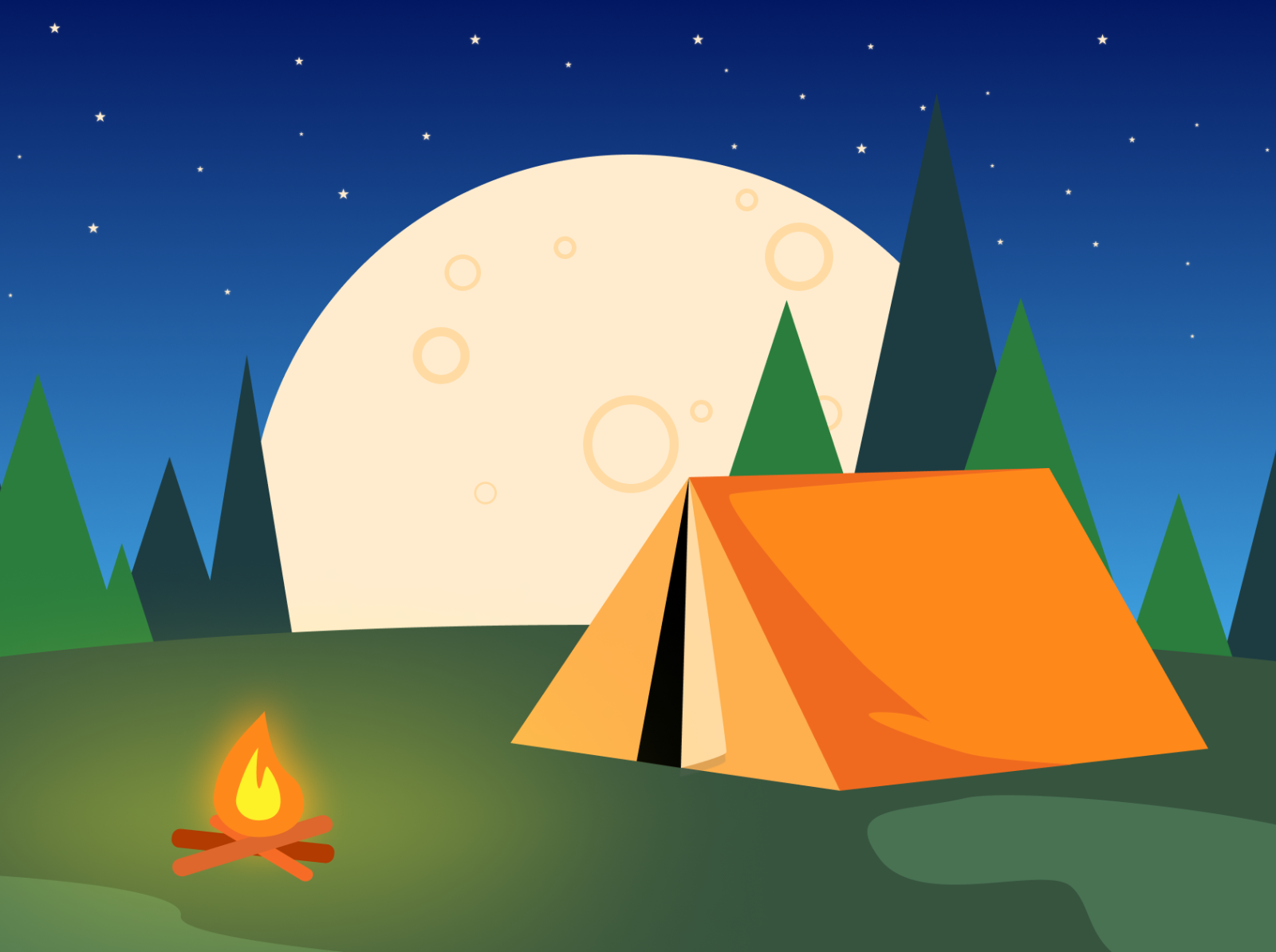 Campfire Illustration By Payal Panchal On Dribbble