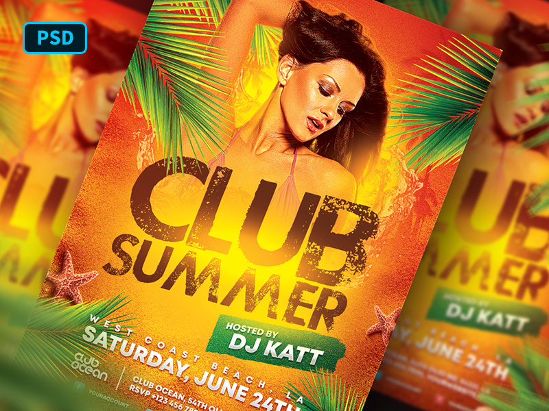 Club Summer Party Flyer Template By Bornx On Dribbble