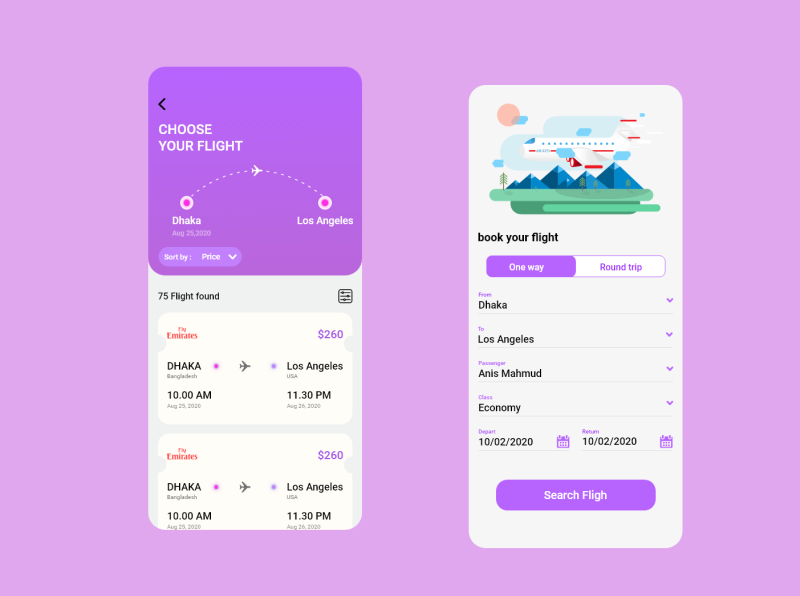 Flight Booking App By Md Anisul Islam Mahmud On Dribbble