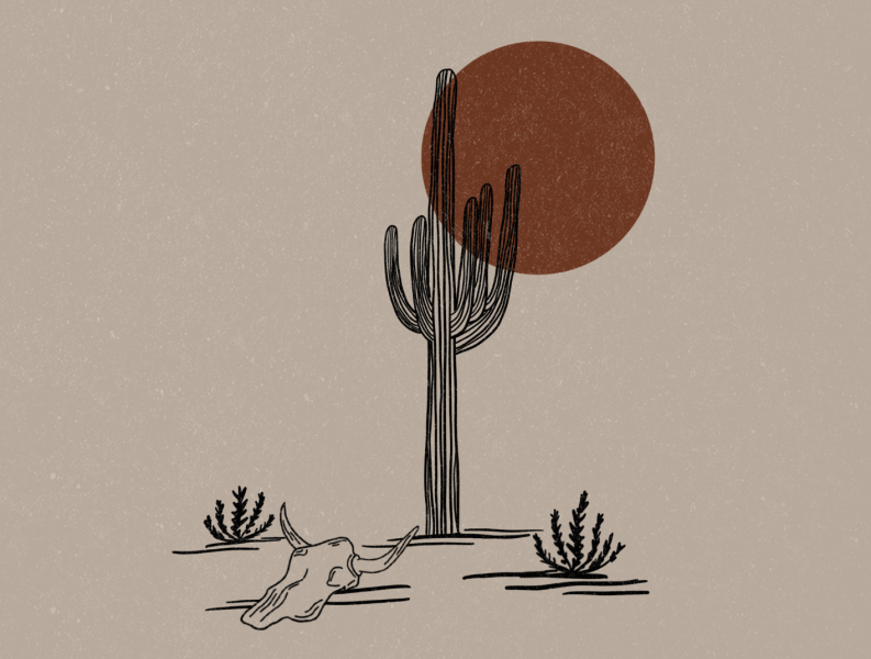 Saguaro Desert Illustration By Kinsey H Designs On Dribbble