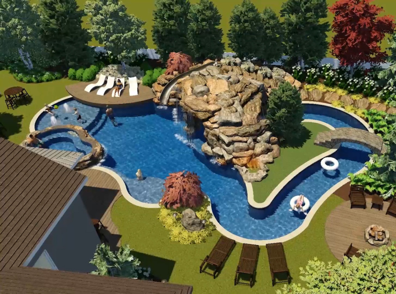 Lucas Lagoons Lazy River Pool Design By Lucas Lagoons On Dribbble