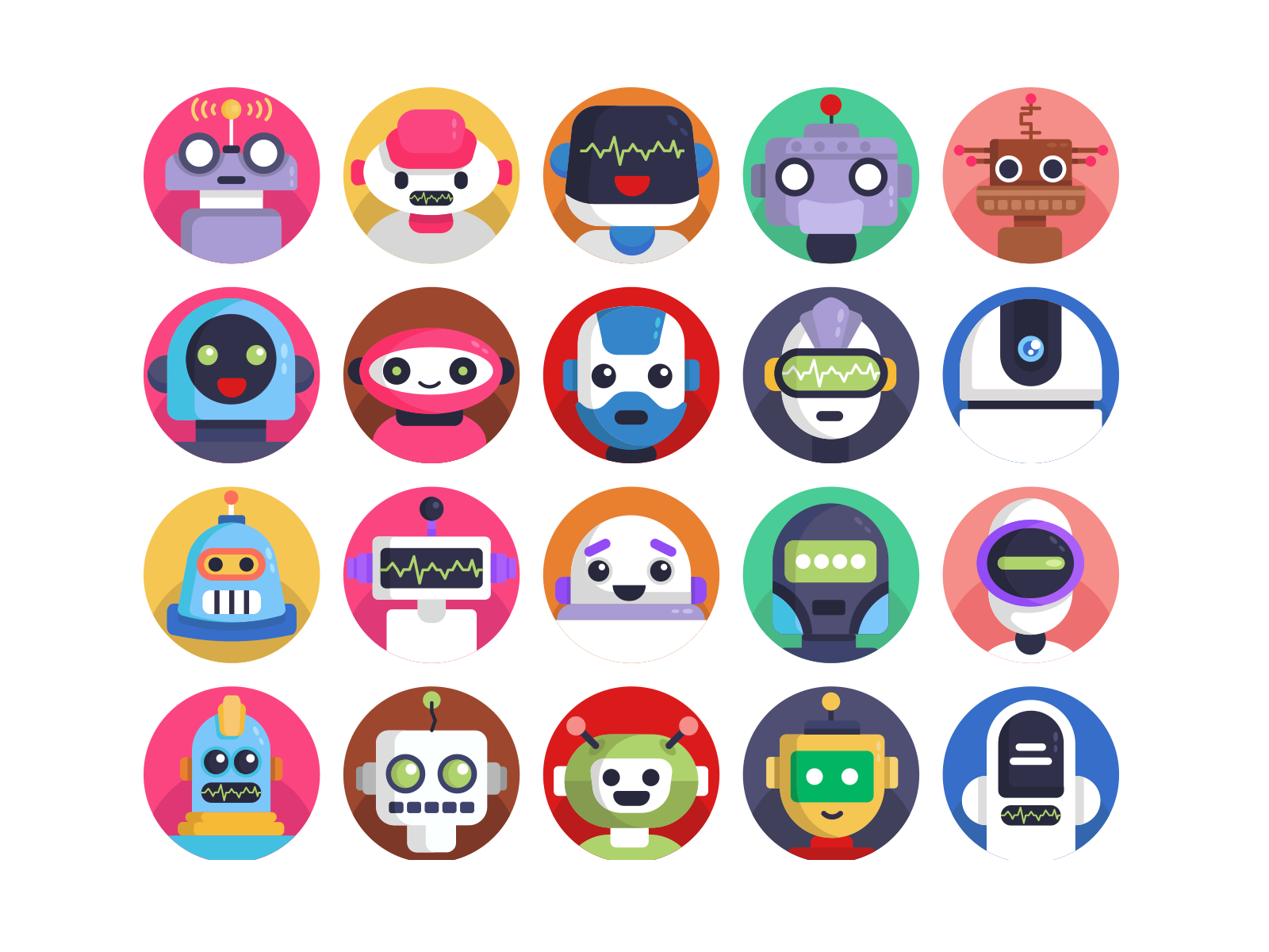 Robot Avatar Icons By Dighital On Dribbble