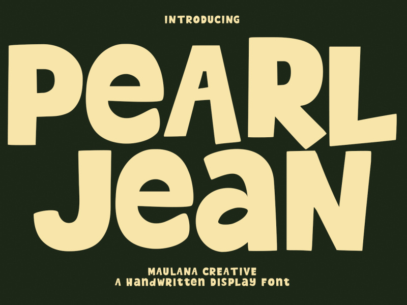 Pearl Jean Handwritten Display Font By Maulana Creative On Dribbble