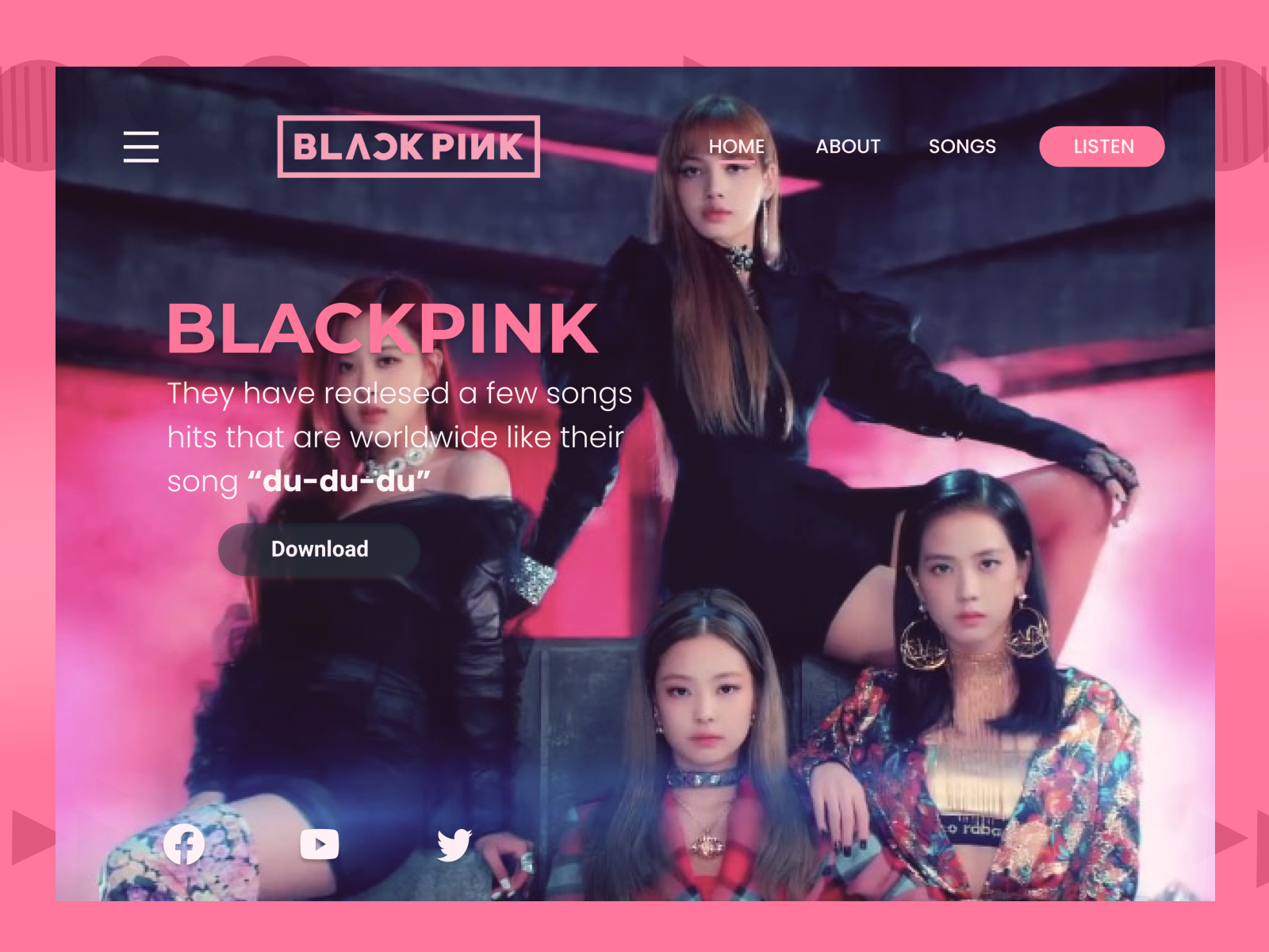 Redesign Website Blackpink By Ikrar Bakti Rahmadi On Dribbble