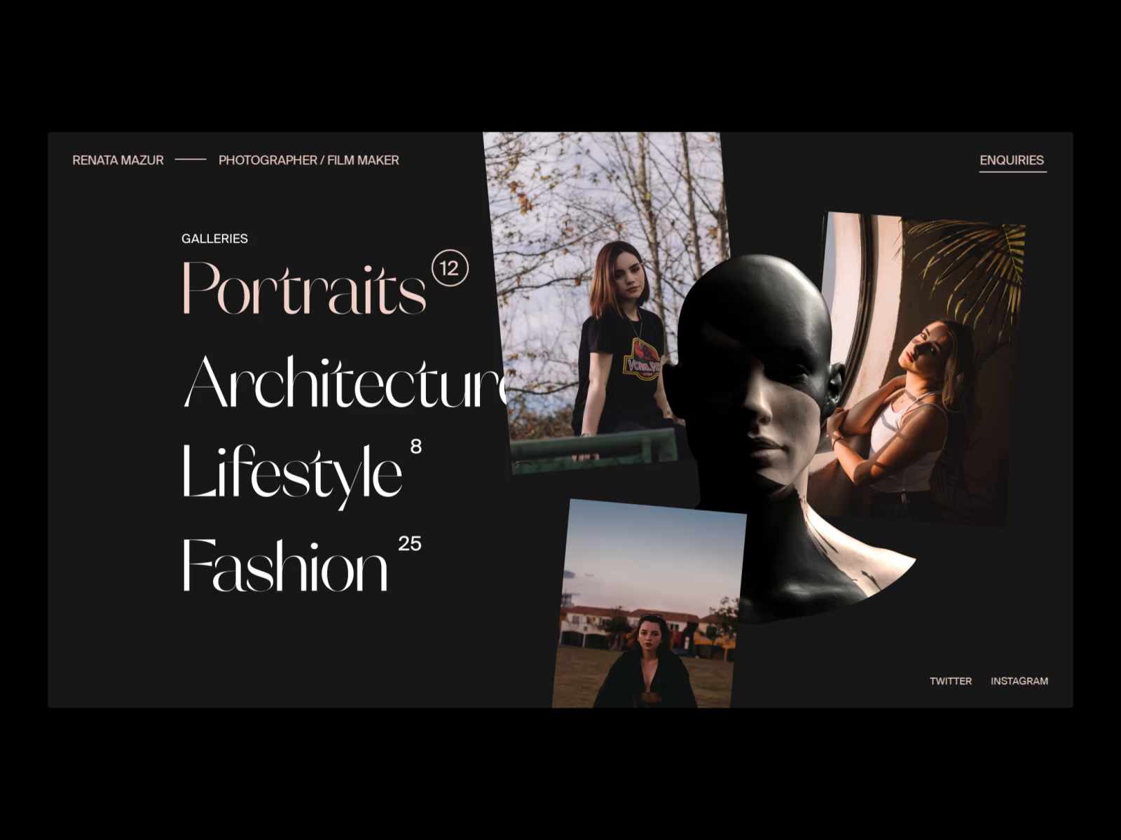 Photographer Portfolio Concept