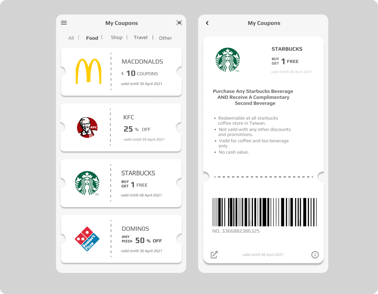 Daily Ui Redeem Coupons By Jyoti On Dribbble