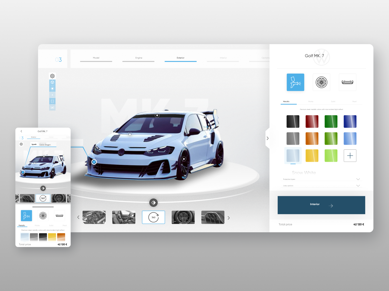 Uca Car Configurator Concept Ui By Luk Cryptex Mr Zek On Dribbble