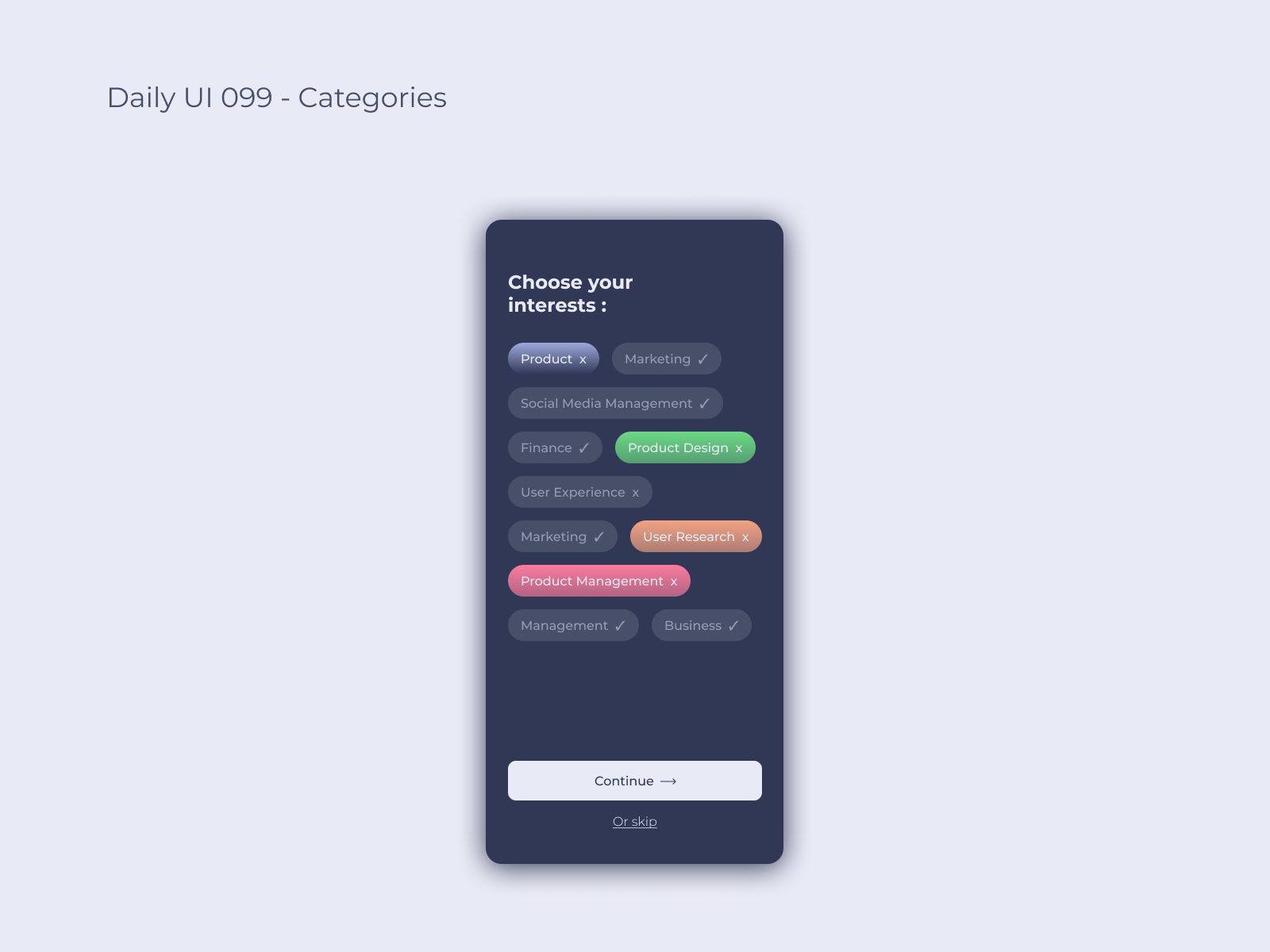 Daily Ui Categories By Sfaoui Abdeljabbar On Dribbble