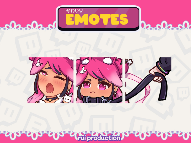 Emotes Custom For Vtuber Chibi Emotes Twitch Etc By Ruiproduction On Dribbble