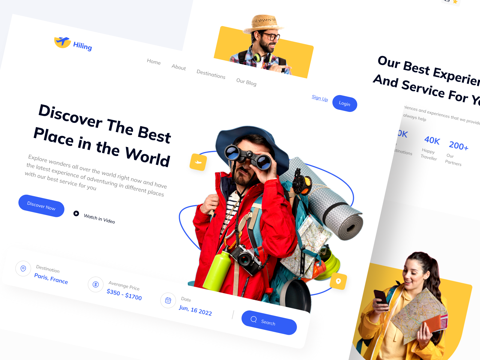 Travel Landing Page Hiling By Afif Hanifudin For Twfoo Studio On Dribbble