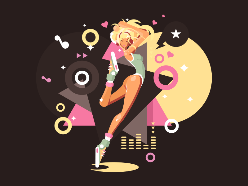 Girl Dancing By Anton Fritsler For Kit On Dribbble