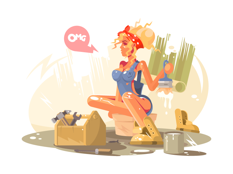 Girl Painter By Anton Fritsler For Kit On Dribbble