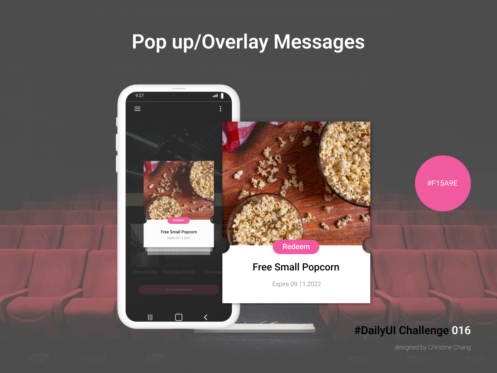 Pop Up Overlay Message By Christine Chang On Dribbble