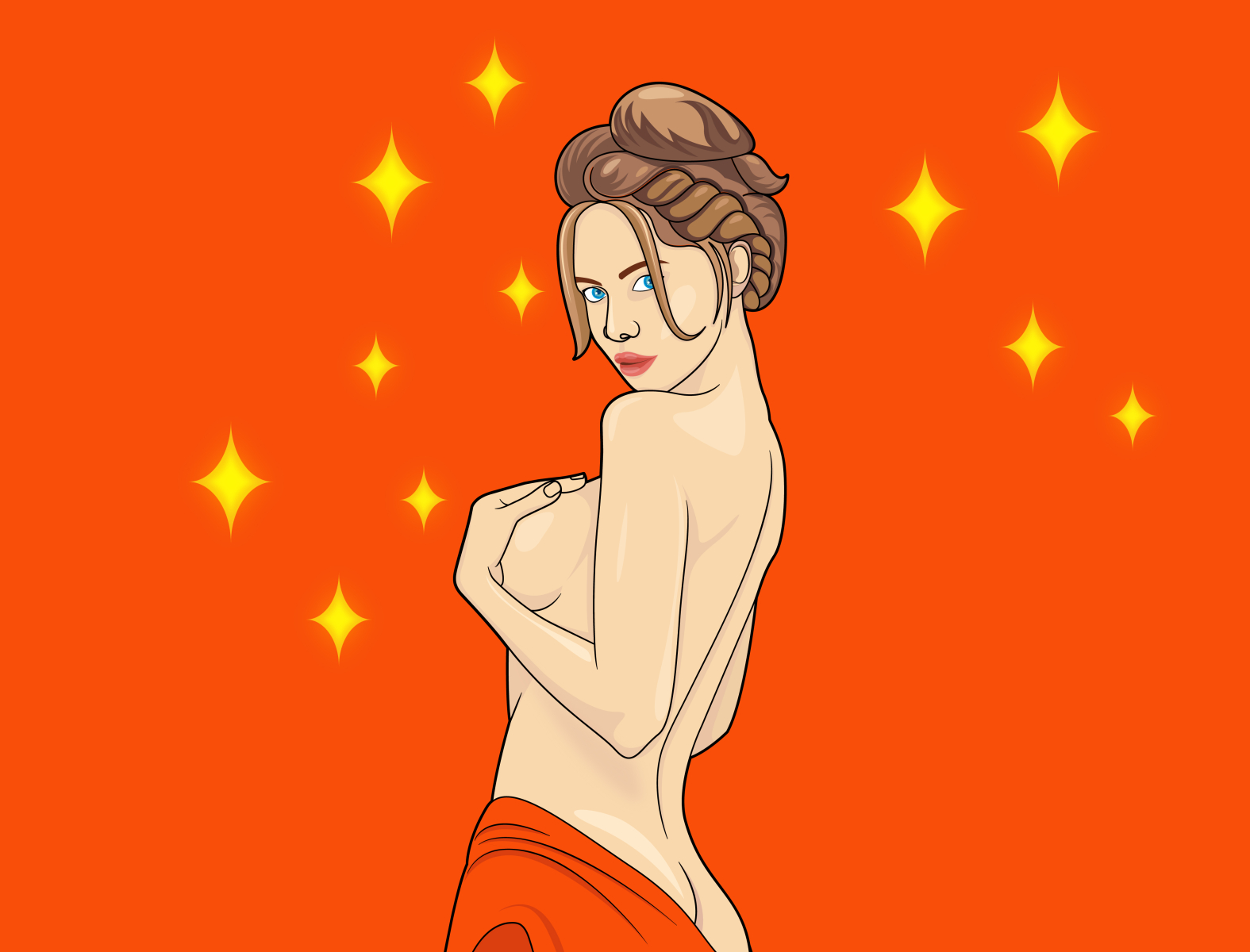 Vector Portrait Nude Art By Sam369 On Dribbble