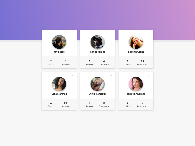 User Cards Ui Design By Ildiko Gaspar On Dribbble