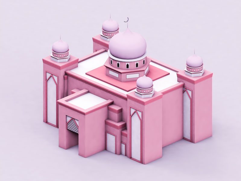 Pink Mosque In Ums By Lynrich On Dribbble