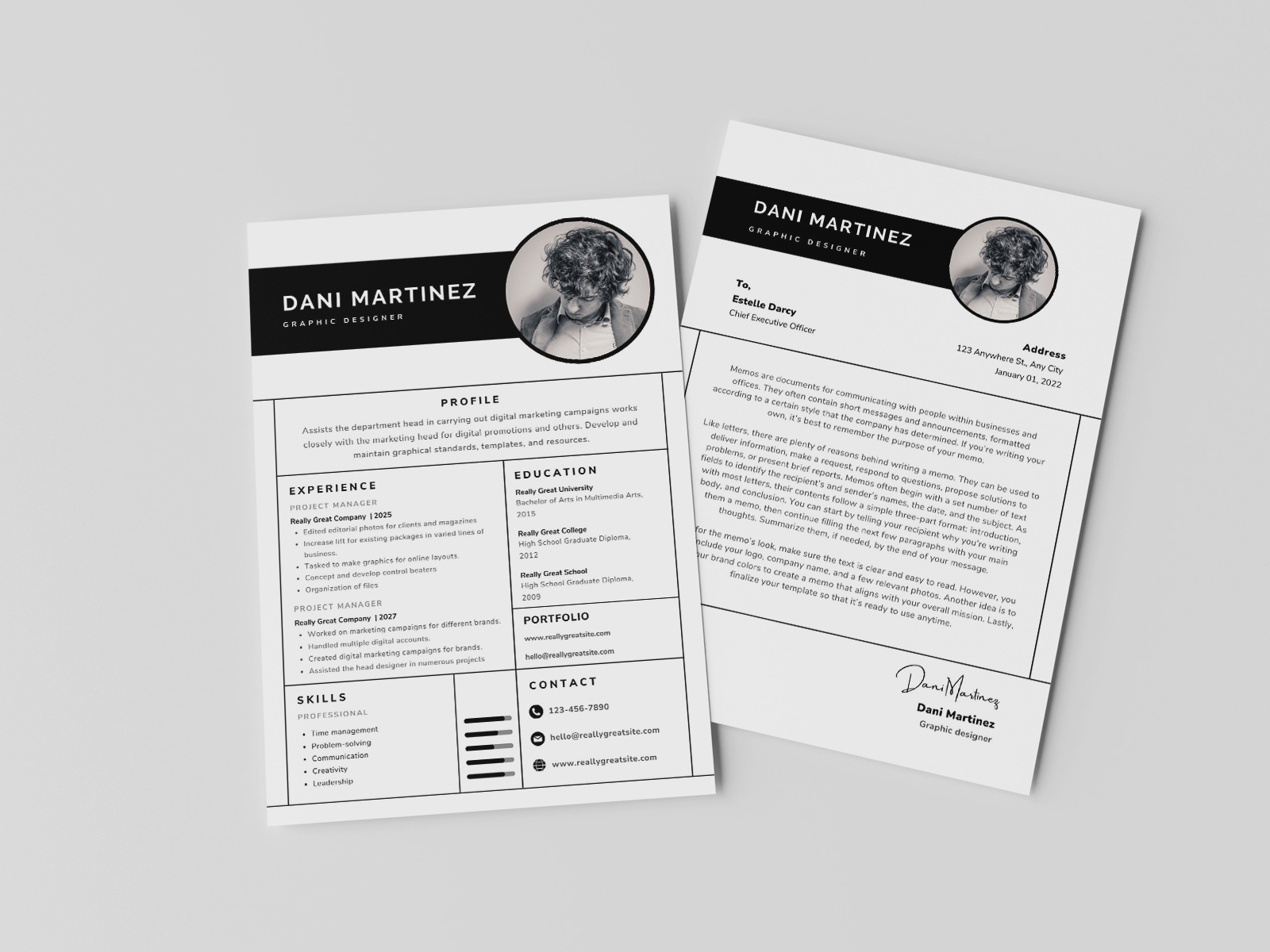 Minimal Resume Template By Graphic Fabrica On Dribbble