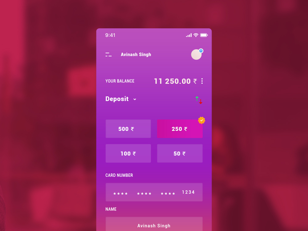 Deposit Screen By Avinash Singh On Dribbble